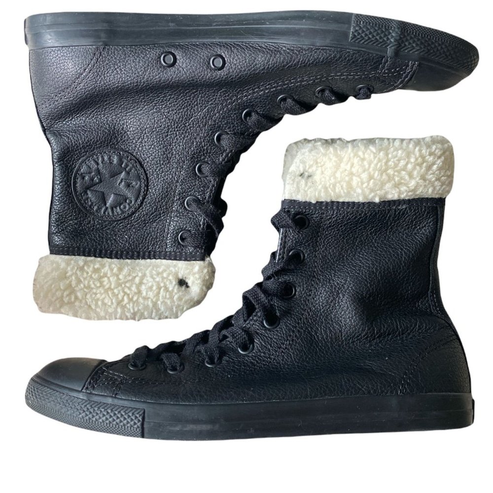 Converse Womens Dainty XHI Leather Sneakers Shoes Black 544935C, Size 8